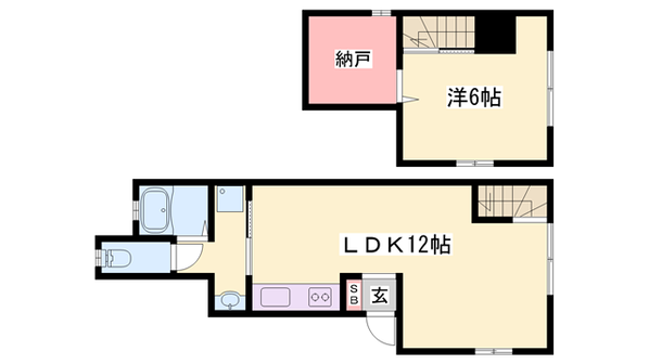 西新町駅 徒歩13分 1階の物件間取画像